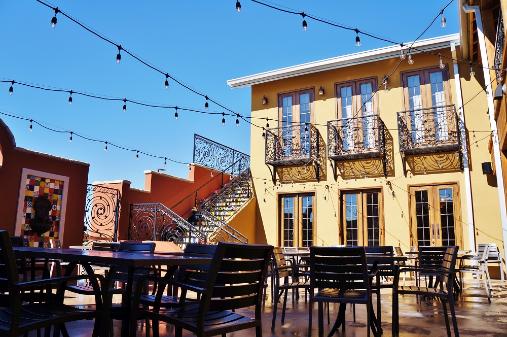 Food, drinks and dining room at Albarran's Mexican Bar & Grill