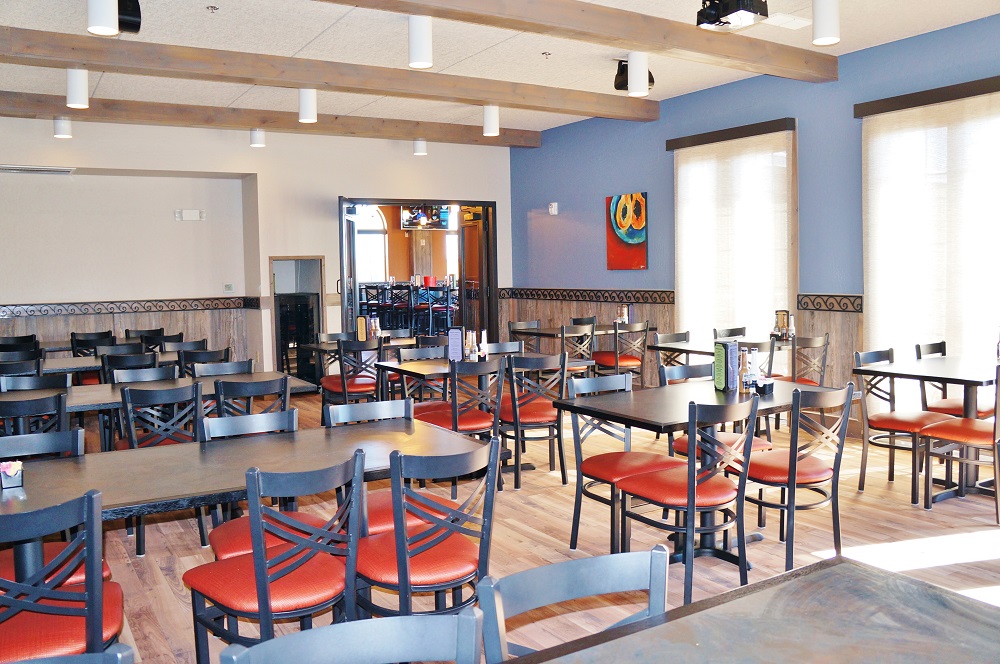 Bright dining room at Albarran's Mexican Bar & Grill