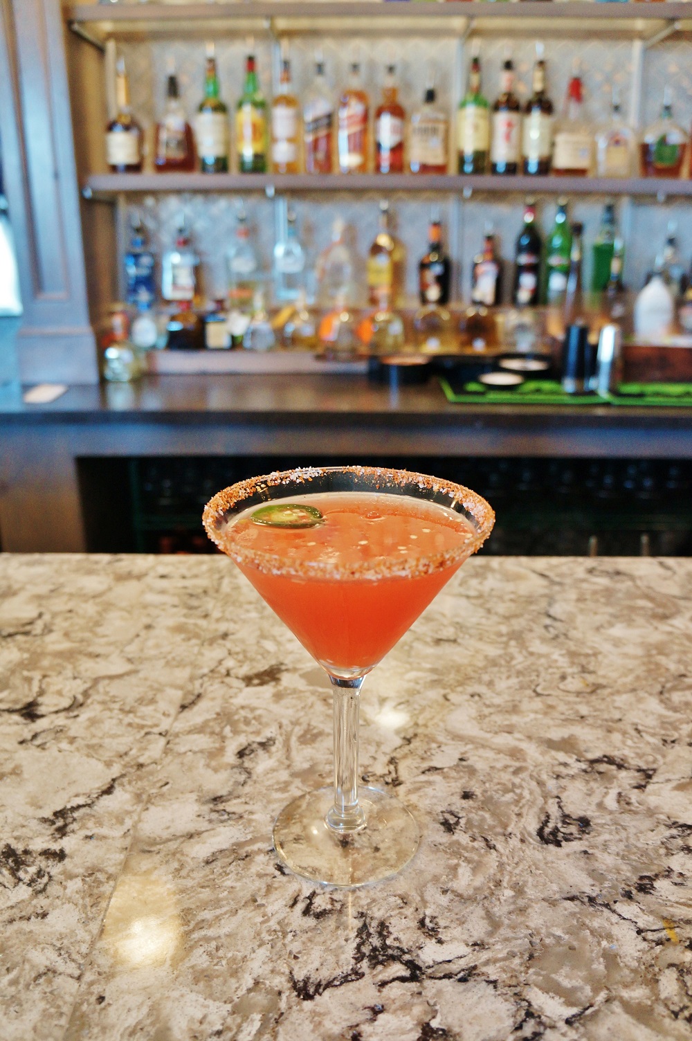 Spicy watermelon margarita at Albarran's