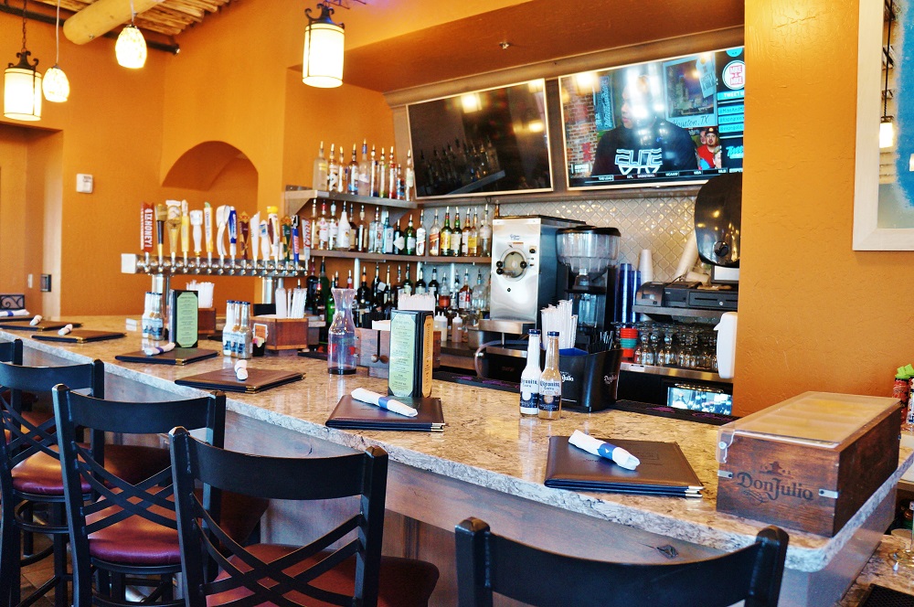 Bar and seating area at Albarran's