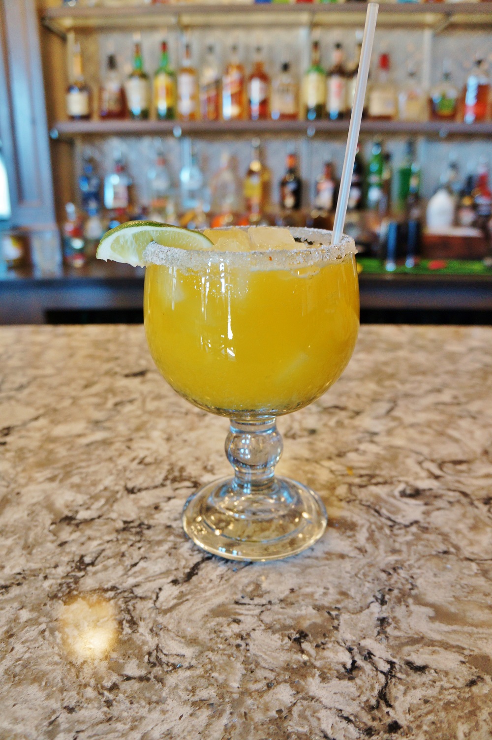 Frozen mango margarita at Albarran's